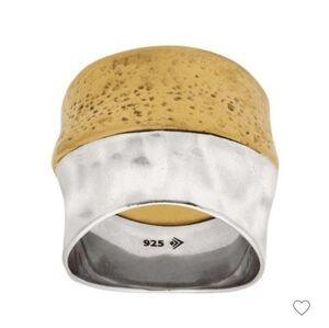 Silpada Rain or Shine Textured Sterling Silver and Brass Ring